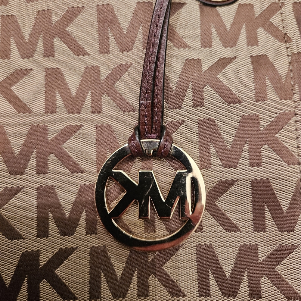 MICHAEL KORS Designer Jet Set Signature Logo Tote Pure Bag - Picture 11 of 14